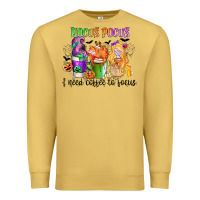 Antique Gold hocus pocus i need coffee to focus Premium Sweatshirt - CowGirlArtShop