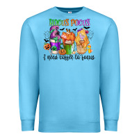 Ocean Blue hocus pocus i need coffee to focus Premium Sweatshirt - CowGirlArtShop