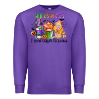 Purple hocus pocus i need coffee to focus Premium Sweatshirt - CowGirlArtShop