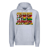 Heather Grey juneteenth celebrating black freedom Premium Hoodie - CowGirlArtShop