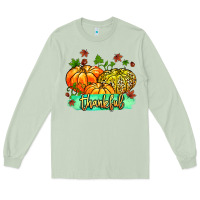 Matcha thankful pumpkins with glitter Long Sleeve Tee - MaliasSmallBusiness