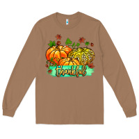 Toasted Coconut thankful pumpkins with glitter Long Sleeve Tee - MaliasSmallBusiness