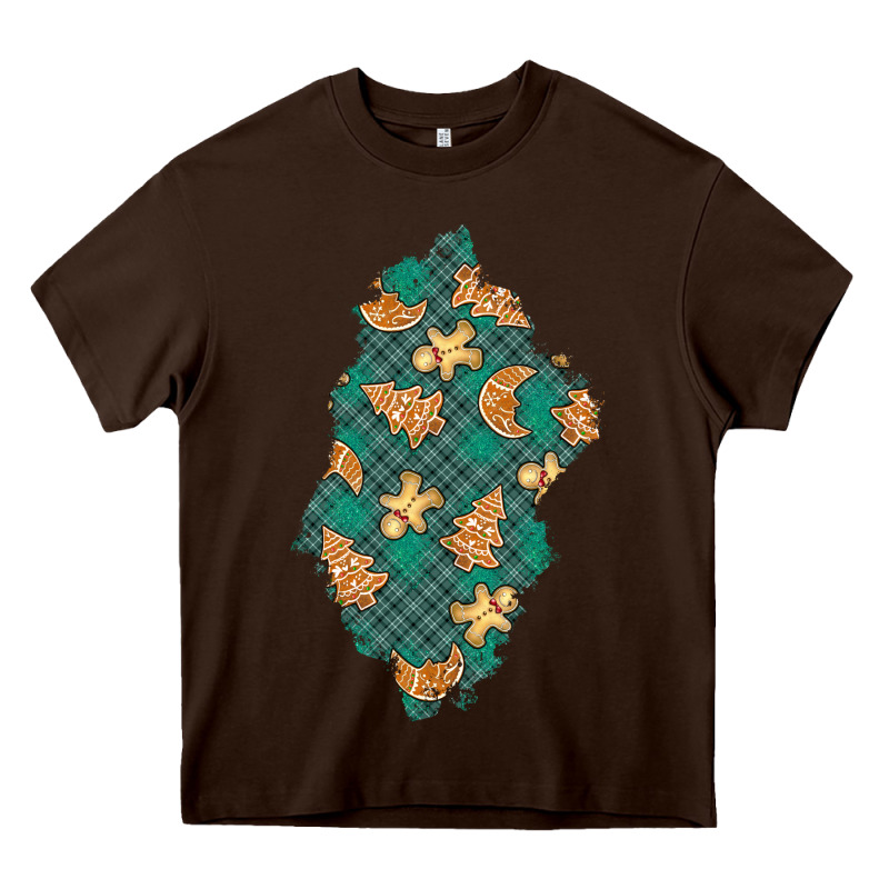 Christmas Gingerbread Cookies Patch Heavy Core Tee by BundleAndBundleShop | Teevron