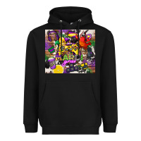 Black mardi gras gamer Heavyweight Hoodie - CowGirlArtShop