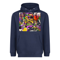 Navy mardi gras gamer Heavyweight Hoodie - CowGirlArtShop