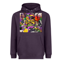 Plum mardi gras gamer Heavyweight Hoodie - CowGirlArtShop