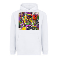 White mardi gras gamer Heavyweight Hoodie - CowGirlArtShop