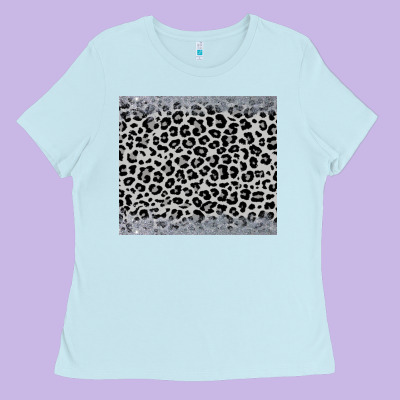 Grey Leopard Ladies Tee Designed By Jahusdesignshop