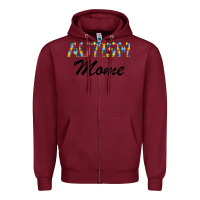 Burgundy Autism mom Zipper Hoodie - Bettercallsaul