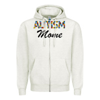 Oatmeal Heather Autism mom Zipper Hoodie - Bettercallsaul