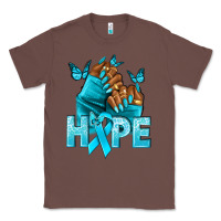 Chestnut Hope teal ribbon Ovarian Cancer nails Classic Tee - NancyCooperArtShop