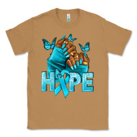 Toasted Coconut Hope teal ribbon Ovarian Cancer nails Classic Tee - NancyCooperArtShop