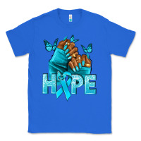 True Royal Hope teal ribbon Ovarian Cancer nails Classic Tee - NancyCooperArtShop