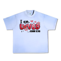 Grape Ice i am loved john 3 16 Urban Heavy Tee - MaliasSmallBusiness