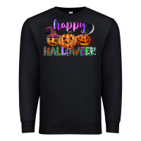 Black happy halloween Premium Sweatshirt - CowGirlArtShop