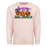 Pale Pink happy halloween Premium Sweatshirt - CowGirlArtShop