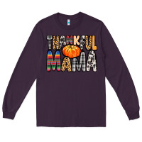 Plum Thankful Mama Long Sleeve Tee - MaliasSmallBusiness