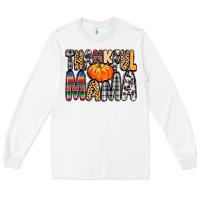 White Thankful Mama Long Sleeve Tee - MaliasSmallBusiness