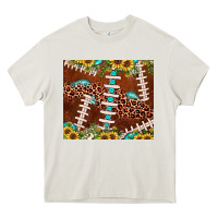 Cream football leopard gemstone sunflower Heavy Core Tee - JahusDesignShop