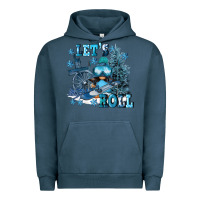 Pigment Midnight Navy let's roll Urban Hoodie - FaDigitalArtStudio