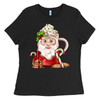 Black santa coffee Ladies Tee - JahusDesignShop