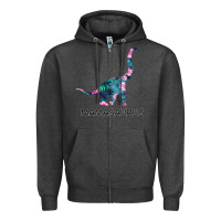 Charcoal Heather Mamasaurus Dinosaur Zipper Hoodie - Bettercallsaul