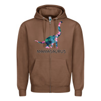 Chestnut Mamasaurus Dinosaur Zipper Hoodie - Bettercallsaul