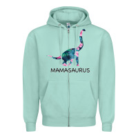 Seafoam Mamasaurus Dinosaur Zipper Hoodie - Bettercallsaul