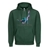 Sports Green Mamasaurus Dinosaur Zipper Hoodie - Bettercallsaul