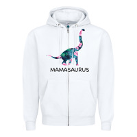 White Mamasaurus Dinosaur Zipper Hoodie - Bettercallsaul