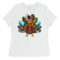 White thanksgiving turkey Ladies Tee - RanaPortraitStore