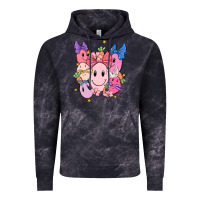 Cloud Black soft pink easter Vintage Hoodie - MaliasSmallBusiness