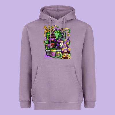 Mardi Gras Gnomies Truck Heavyweight Hoodie Designed By Cowgirlartshop