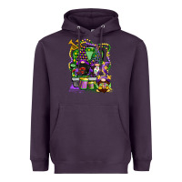 Plum mardi gras gnomies truck Heavyweight Hoodie - CowGirlArtShop
