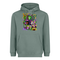 Sage mardi gras gnomies truck Heavyweight Hoodie - CowGirlArtShop