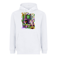 White mardi gras gnomies truck Heavyweight Hoodie - CowGirlArtShop