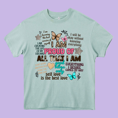 I Am Proud Of All That I Am Heavy Core Tee Designed By Artiststas