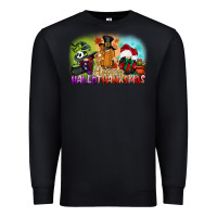 Black happy hallothanksmas gnomes Premium Sweatshirt - CowGirlArtShop