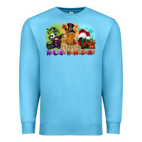 Ocean Blue happy hallothanksmas gnomes Premium Sweatshirt - CowGirlArtShop