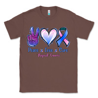 Chestnut Peace love cure Thyroid Cancer Classic Tee - NancyCooperArtShop