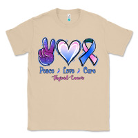 Mushroom Peace love cure Thyroid Cancer Classic Tee - NancyCooperArtShop