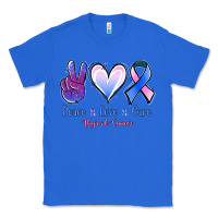 True Royal Peace love cure Thyroid Cancer Classic Tee - NancyCooperArtShop