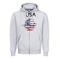 Heather Grey USA Zipper Hoodie - Bettercallsaul