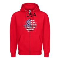 Red USA Zipper Hoodie - Bettercallsaul