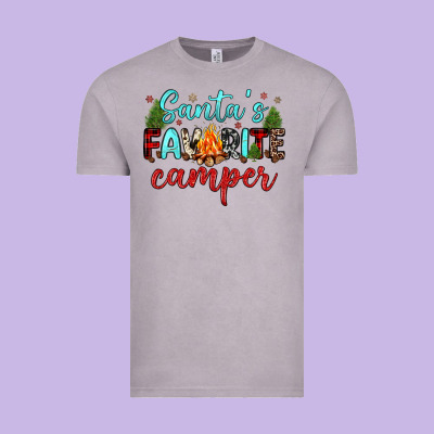 Santa S Favorite Camper Vintage Tee Designed By Jahusdesignshop