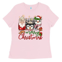 Bubblegum Pink merry Christmas coffee Ladies Tee - JahusDesignShop
