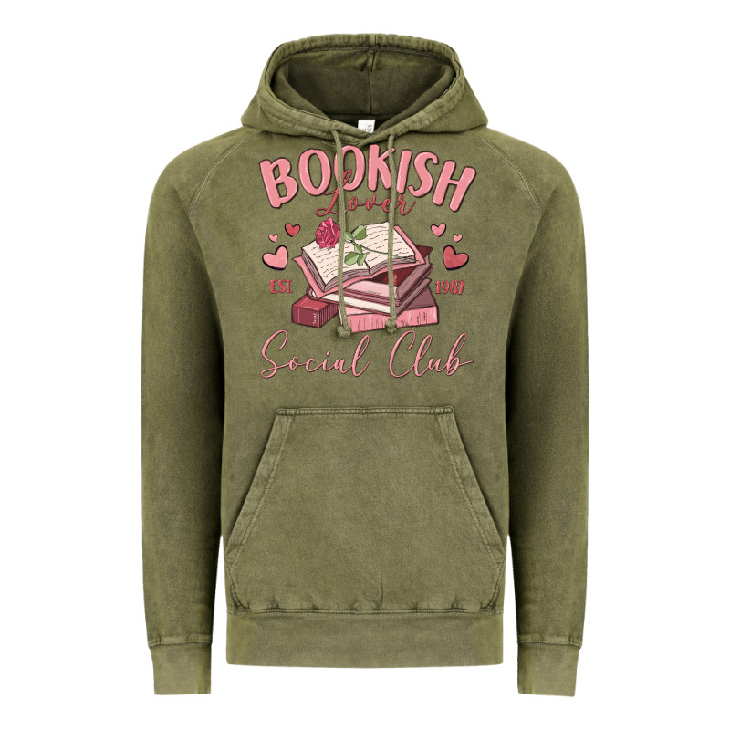 Bookish Lover Social Club Vintage Hoodie by MaliasSmallBusiness | Teevron