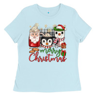 Baby Blue merry Christmas coffee Ladies Tee - JahusDesignShop