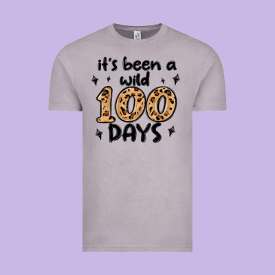Its Been A Wild 100 Days Vintage Tee Designed By Maliassmallbusiness