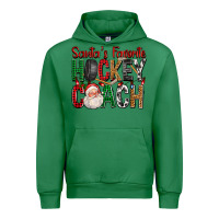 Emerald Santa's Favorite Hockey Coach For Christmas Urban Hoodie - FaDigitalArtStudio